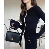 ブラック | ホック開き フレアスリーブ カーディガン ニット トップス | Ada.