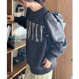 タックデザイン ロゴプリント 裏毛スウェット | Ada. | 詳細画像9