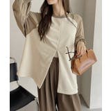 【Eclat one】ナイロン 裏毛ドッキング 2WAY デザインスウェット | Eclat one | 詳細画像1