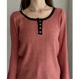 【Eclat one】配色ヘンリーネック リブニット | Eclat one | 詳細画像23