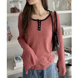 【Eclat one】配色ヘンリーネック リブニット | Eclat one | 詳細画像7