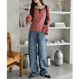 【Eclat one】配色ヘンリーネック リブニット | Eclat one | 詳細画像9