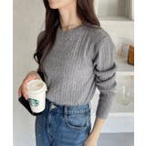 クルーネック ケーブル コンパクト 長袖 ニット | Ada. | 詳細画像23 