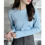 クルーネック ケーブル コンパクト 長袖 ニット | Ada. | 詳細画像32 