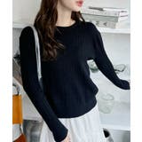 クルーネック ケーブル コンパクト 長袖 ニット | Ada. | 詳細画像40 