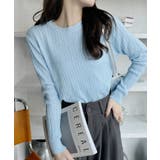 クルーネック ケーブル コンパクト 長袖 ニット | Ada. | 詳細画像43 