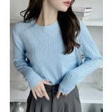 クルーネック ケーブル コンパクト 長袖 ニット | Ada. | 詳細画像44 