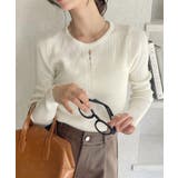 フロント カットアウト コンパクト ニット | Ada. | 詳細画像5 