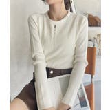 フロント カットアウト コンパクト ニット | Ada. | 詳細画像6 