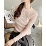 ランダムリブ デザイン クルーネック コンパクト ニット | Ada. | 詳細画像11