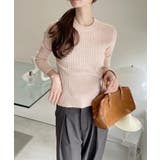 ランダムリブ デザイン クルーネック コンパクト ニット | Ada. | 詳細画像12