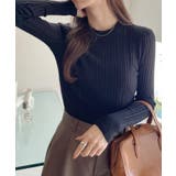 ランダムリブ デザイン クルーネック コンパクト ニット | Ada. | 詳細画像19