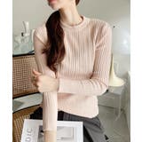 ランダムリブ デザイン クルーネック コンパクト ニット | Ada. | 詳細画像21