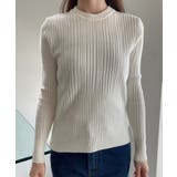 ランダムリブ デザイン クルーネック コンパクト ニット | Ada. | 詳細画像23