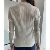 ランダムリブ デザイン クルーネック コンパクト ニット | Ada. | 詳細画像25