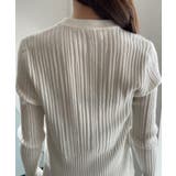 ランダムリブ デザイン クルーネック コンパクト ニット | Ada. | 詳細画像26