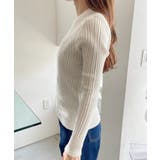 ランダムリブ デザイン クルーネック コンパクト ニット | Ada. | 詳細画像27