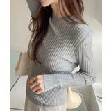 ランダムリブ デザイン クルーネック コンパクト ニット | Ada. | 詳細画像3