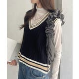 ケーブル編み チルデンニットベスト | Ada. | 詳細画像10