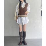 ケーブル編み チルデンニットベスト | Ada. | 詳細画像13