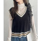 ケーブル編み チルデンニットベスト | Ada. | 詳細画像22