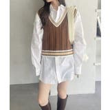 ケーブル編み チルデンニットベスト | Ada. | 詳細画像23