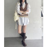 ケーブル編み チルデンニットベスト | Ada. | 詳細画像24