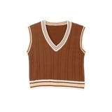 ケーブル編み チルデンニットベスト | Ada. | 詳細画像29