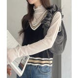 ケーブル編み チルデンニットベスト | Ada. | 詳細画像8