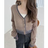 【Eclat one】フェイクレイヤード クロップド カーディガン | Eclat one | 詳細画像13 