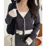 【Eclat one】フェイクレイヤード クロップド カーディガン | Eclat one | 詳細画像16 