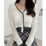 【Eclat one】フェイクレイヤード クロップド カーディガン | Eclat one | 詳細画像18 