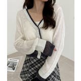 【Eclat one】フェイクレイヤード クロップド カーディガン | Eclat one | 詳細画像20 