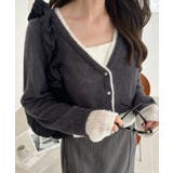 【Eclat one】フェイクレイヤード クロップド カーディガン | Eclat one | 詳細画像21 