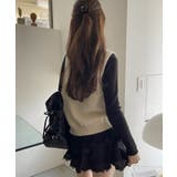 リボン デザイン ニットベスト | Ada. | 詳細画像16 