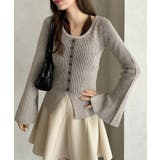 レイヤード風デザイン ホルターネック 配色 リブニット | Ada. | 詳細画像3 