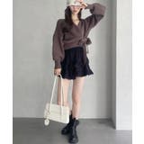 カシュクールデザイン リボン カーディガン ニットトップス | Ada. | 詳細画像12 