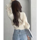 カシュクールデザイン リボン カーディガン ニットトップス | Ada. | 詳細画像19 