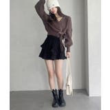 カシュクールデザイン リボン カーディガン ニットトップス | Ada. | 詳細画像30 