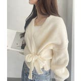 カシュクールデザイン リボン カーディガン ニットトップス | Ada. | 詳細画像6 