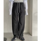 スウェット レイヤード風 ステッチデザイン デニム カーブパンツ | Ada. | 詳細画像9