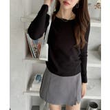 ウエスト サイド シャーリング クルーネック コンパクトニット | Ada. | 詳細画像21 