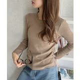 ウエスト サイド シャーリング クルーネック コンパクトニット | Ada. | 詳細画像4 