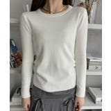 ウエスト サイド シャーリング クルーネック コンパクトニット | Ada. | 詳細画像40 