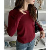 ウエスト サイド シャーリング クルーネック コンパクトニット | Ada. | 詳細画像7 