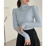 ぷちハイネック 肩パフ コンパクト ニット | Ada. | 詳細画像28 