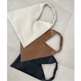 ギャザーハンドル フェイクレザー トライアングル バッグ | Ada. | 詳細画像10