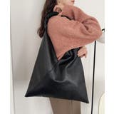 ギャザーハンドル フェイクレザー トライアングル バッグ | Ada. | 詳細画像2