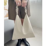 ギャザーハンドル フェイクレザー トライアングル バッグ | Ada. | 詳細画像6