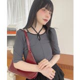 マルチストラップ リブインナー 半袖トップス | Ada. | 詳細画像15 
